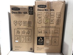 CURVER DECO BIN 40L TO INCLUDE CURVER DECO BIN 50L