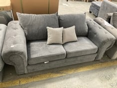 LEO TWO SEATER FABRIC SOFA IN GREY - RRP £499