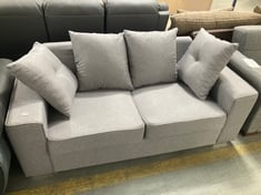 LUCA TWO SEATER FABRIC SOFA BEN IN GREY - RRP £499