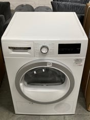 BOSCH FREESTANDING HEAT PUMP TUMBLE DRYER 8KG LOAD WHITE MODEL NO-WTH85223GB RRP- £629