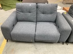 DESIGNER TWO SEATER FABRIC RECLINER CHAIR IN CHARCOAL