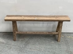 NKUKU IBO RECLAIMED WOOD LONG BENCH IN NATURAL - RRP £275