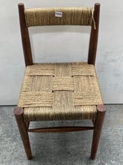 NKUKU RAUNAK ACACIA WOVEN DINING CHAIR - RRP £250