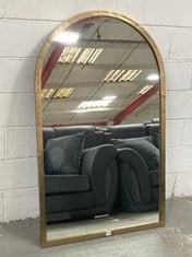 NKUKU MURWARA FULL ARCH MIRROR IN ANTIQUE BRASS - RRP £495