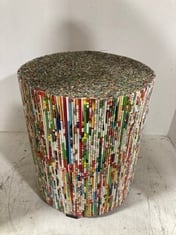 8 X STONE THE CROWS ROUND STOOL - COLOUR - TOTAL RRP £680