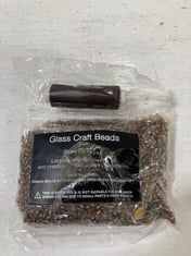 APPROX 72 X STONE THE CROWS GLASS BEADS KIT - AMBER - SQ 14CM - TOTAL RRP £216