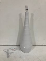 2 X STONE THE CROWS LARGE TEARDROP LAMPBASE - WHITE - TOTAL RRP £270