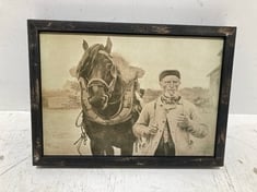 12 X STONE THE CROWS FISHERMAN AND HORSE PRINT - LNG 33CMS - TOTAL RRP £264 TO INCLUDE 12 X STONE THE CROWS FISHERMAN AGAINST HARBOUR WALL PRINT - LNG 33CMS - TOTAL RRP £264