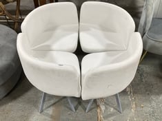 REESE HIDEAWAY SPACESAVING CHAIR SET IN WHITE - ZU209 - RRP £349