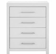 DAKOTA 4 DRAWER CHEST OF DRAWERS WHITE - MD388 - RRP £170