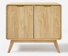 GRAY & OSBOURN NO.157 OSLO 2 DOOR COMPACT SIDE BOARD IN OAK EFFECT - IX669 - RRP £160