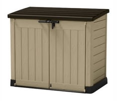 KETER STORE IT OUT MAX OUTDOOR STORAGE SHED 148.1L X 88W X 23.8H CM - BROWN - RRP £170