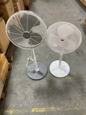 2 X JOHN LEWIS PEDESTAL FAN WHITE/GREY