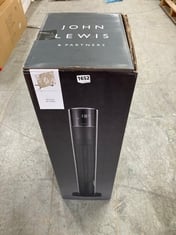 JOHN LEWIS TALL TOWER FAN HEATER IN BLACK/ WHITE- 86816804 - RRP £ 105