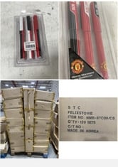 APPROX 1,240 STONE THE CROWS PACK OF 3 PENS MAN UTD (KERBSIDE PALLET DELIVERY)