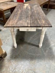 1 X STONE THE CROWS LARGE DINING TABLE IN DARK WOOD