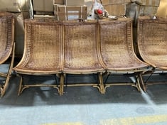 1 X STONE THE CROWS 3 SEATERS WOVEN RATTAN SOFA