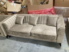 MARY 3 SEATER SOFA IN MINK VELVET - RRP £1010