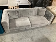 MARY 3 SEATER SOFA IN GREY VELVET - RRP £1010