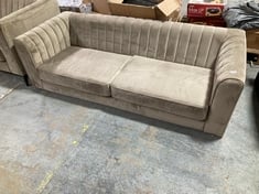 MARY 3 SEATER SOFA IN MINK VELVET - RRP £1010