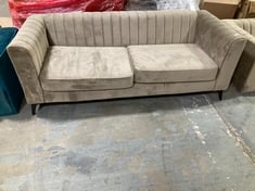 MARY 3 SEATER SOFA IN MINK VELVET - RRP £1010