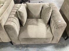 MARY 1 SEATER ARMCHAIR IN MINK VELVET - RRP £651