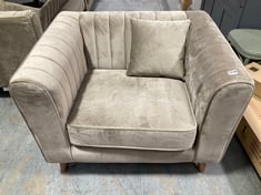 MARY 1 SEATER ARMCHAIR IN MINK VELVET - RRP £651