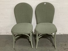 JOHN LEWIS SET OF 2 WOVEN CANE DINING CHAIR IN SAGE GREEN - PRODUCT CODE. 83640201 - RRP £179