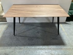 ASTLEY DINING TABLE WALNUT 1600X900X750MM - ITEM NO. 686283 - RRP £575 (KERBSIDE PALLET DELIVERY)