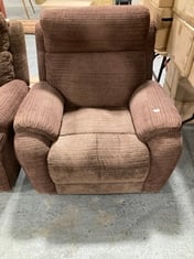 LA-Z-BOY WINCHESTER POWER RECLINER ARMCHAIR IN CHOCOLATE FABRIC - RRP £949