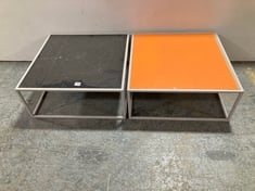 2 X COFFEE TABLE (1 X ORANGE / 1 X BLACK)