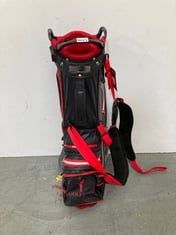 STROMBERG GOLFINO WATERPROOF STAND BAG IN BLACK/RED - ITEM CODE GF22WPSBR - RRP £149