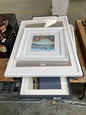 7 X JOHN LEWIS PICTURE FRAMES AND WALL ART TO INCLUDE ROB LAWSON 'TRAIGH MHOR BARRA' FRAMED PRINT 36 X 108CM RRP £150