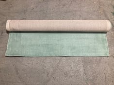 JOHN LEWIS ANYDAY GREEN/ BORDER WOOL HANDMADE RUG - 160 X 230 - 64650705 - RRP £180