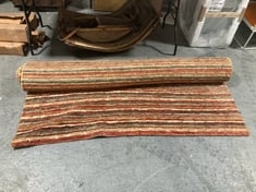 JOHN LEWIS RUSTIC JUTE STRIPE/ MULTI HANDMADE RUG - 200 X 300CM - 64618126 - £650