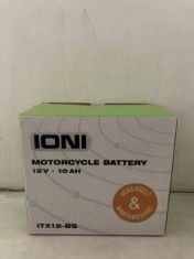 3 X IONI MOTORCYCLE BATTERY .