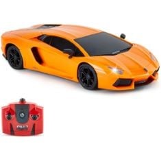 4 X CMJ RC CARS LAMBORGHINI AVENTADOR LP700-4 OFFICIALLY LICENSED REMOTE CONTROL RC CAR 1:24 SCALE WORKING LIGHTS 2.4GHZ (ORANGE).