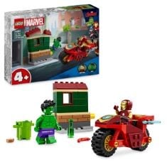 QTY OF ITEMS TO INCLUDE X5 ASSORTED KIDS TOYS TO INCLUDE LEGO MARVEL IRON MAN WITH BIKE AND THE HULK, SUPER HERO BUILDING TOY FOR KIDS, COLLECTIBLE PLAYSET WITH VEHICLE AND MINIFIGURES, GIFT FOR BOYS