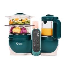 BABYMOOV NUTRIBABY(+), 6-IN-1 MULTI-PURPOSE FOOD PROCESSOR, STEAM COOKER, BLENDER, LARGE CAPACITY FOR BABY, IDEAL FOR BATCH COOKING, OPAL GREEN.