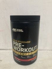 X5 ASSORTED PROTEIN POWDER TO INCLUDE OPTIMUM NUTRITION ON GOLD STANDARD PRE-WORKOUT ADVANCED WITH L-CITRULLINE, BETA-ALANINE AND CAFFEINE, FRUIT PUNCH, 20 SERVINGS, 420 G.