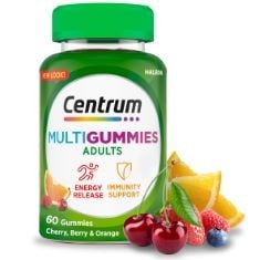 16 X CENTRUM MULTIGUMMIES, MULTIVITAMIN GUMMIES FOR MEN AND WOMEN, 30 TABLETS, VITAMINS WITH ESSENTIAL VITAMIN C, D, B12 AND BERRY & ORANGE NATURAL FRUIT FLAVOURING BB: 09/25.