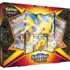 QTY OF ITEMS TO INCLUDE X13 ASSORTED TRADING CARDS AND CARD GAMES TO INCLUDE POKÉMON TCG: SHINING FATES COLLECTION - PIKACHU V (1 FOIL PROMO CARD, 1 FOIL OVERSIZE CARD & 4 BOOSTER PACKS), TAROT: BLAC