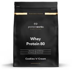 3 X PROTEIN WORKS - WHEY PROTEIN 80 (CONCENTRATE), LOW CALORIE PROTEIN SHAKE, WHEY PROTEIN SHAKE, 66 SHAKES, COOKIES 'N' CREAM, 2KG BB:11/24.