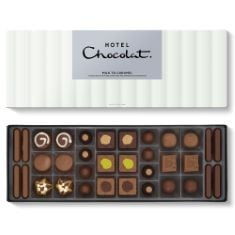 X10 ASSORTED CHOCOLATE TO INCLUDE HOTEL CHOCOLAT MILK TO CARAMEL SLEEKSTER 340G - 34-PIECE MILK AND CARAMEL CHOCOLATE BOX - CHOCOLATE GIFT FOR BIRTHDAY, THANK YOU, CONGRATULATIONS, ANNIVERSARY - GIFT