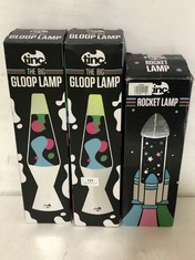 2 X TINC THE BIG GLOOP LAMP TO INCLUDE TINC ROCKET LAMP