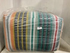 JOHN LEWIS OUTDOOR SALSA STRIPE POUFFE MULTI 50X50X35CM