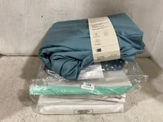 4 X ASSORTED JOHN LEWIS BEDDING TO INCLUDE SOFT & SILKY LUXURY EGYPTIAN COTTON SUPER KING SIZE DEEP FITTED SHEET TEAL