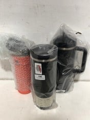 3 X ASSORTED STANLEY TUMBLERS TO INCLUDE QUENCHER H2.0 BLACK