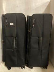 2 X JOHN LEWIS TARVEL CASES BLACK FABRIC MEDIUM/LARGE SPINNERS