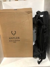 ANTLER TRAVEL CASE SAGE GREEN HARDSHELL MEDIUM/LARGE SPINNER TO INCLUDE JOHN LEWIS TRAVEL CASE BLACK FABRIC 2-WHEELER MEDIUM/LARGE